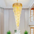 Candelabru Cristal CC110/600x1800GD , 28xE14, Diametru 60cm, Inaltime 180cm, Auriu Lucios, Inaltime Reglabila, Design Elegant [2]