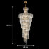 Candelabru Cristal BELLARIVA 27xE14, D60 cm, Auriu, Metal si Cristal [4]