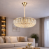 Candelabru Cristal CC1677/500GD, 9xE14, Auriu Lucios, Inaltime Reglabila, Metal si Cristal [3]