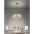 Candelabru LED cu Telecomanda, 60W, POLAR, Diametru 50 cm, Inaltime 120 cm, Lumina Rece/Neutra/Calda, Dimabila, Argintiu, Cristal, Metal [3]