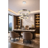 Candelabru LED cu Telecomanda, 196W, HALO Magno, Diametru 40+60 cm, Inaltime 120 cm, IP20, Lumina Rece/Neutra/Calda, Dimabila, Crom, Cristal, Metal [4]
