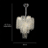 Candelabru Cristal TAGISH Nobile 7xE14, Diametru 40cm, Metal si Cristal, Crom Lucios, Inaltime Reglabila [4]