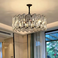 Candelabru Cristal MALBORK Eleganza 8xE14, Diametru 49cm, Negru, Inaltime Reglabila Candelabru Cristal MALBORK Eleganza 8xE14, Diametru 49cm, Negru, Inaltime Reglabila