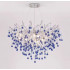 Candelabru Cristal CC335/400CH, 4x G9, Crom si Cristale Albastre, 40cm, Inaltime Reglabila [3]