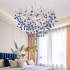 Candelabru Cristal CC335/600CH, 9x G9, Crom si Cristale Albastre, 60cm, Inaltime Reglabila [3]