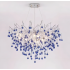 Candelabru Cristal CC335/600CH, 9x G9, Crom si Cristale Albastre, 60cm, Inaltime Reglabila [4]