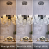 Candelabru Cristal LED 15W, STRATUS Magno , Diametru 50cm, Crom Lucios, Lumina Calda Neutra Rece 3000K/4000K/6000K Inaltime Reglabila, Metal si Cristal [4]