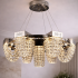 Candelabru Cristal LED 24W, STRATUS Regalis, Diametru 80cm, Crom Lucios, Inaltime Reglabila, Lumina Calda Neutra Rece 3000K/4000K/6000K, Metal si Cristal [4]