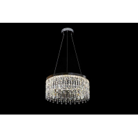 Candelabru LED cu Telecomanda, 98W, ROYALE Eleganza, Diametru 50 cm, Inaltime 120 cm, Lumina Rece/Neutra/Calda, Dimabila, Argintiu, Cristal, Metal