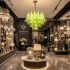 Candelabru Cristal MURANO Eleganza 4xE14, D50 cm, Verde, Inaltime Reglabila, Metal si Cristal [3]