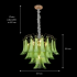 Candelabru Cristal MURANO Eleganza 4xE14, D50 cm, Verde, Inaltime Reglabila, Metal si Cristal [4]