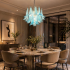 Candelabru Cristal MURANO Magno 7xE14, D60 cm, Albastru, Inaltime Reglabila, Metal si Cristal [3]