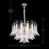Candelabru Cristal MURANO Magno 7xE14, D60 cm, Alb, Inaltime Reglabila, Metal si Cristal [4]
