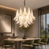 Candelabru Cristal MURANO Regalis 17xE14, D80 cm, Alb, Inaltime Reglabila, Metal si Cristal [2]
