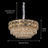 Candelabru Cristal LUCENT Regalis 22xE14, D80 cm, Auriu, Inaltime Reglabila, Metal si Cristal [4]