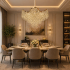 Candelabru Cristal VELOURA Regalis 22xE14, D80 cm, Auriu, Inaltime Reglabila, Metal si Cristal [2]
