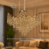 Candelabru Cristal VELOURA Regalis 22xE14, D80 cm, Auriu, Inaltime Reglabila, Metal si Cristal [4]