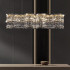 Candelabru Cristal LED cu Telecomanda WAVE Imperio, 81W, 100cm, Crom Lucios, Lumina Calda/Rece/Neutra, Inaltime Reglabila, Lumina Dimabila, Metal si Cristal [3]