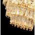 Candelabru Cristal MAJESTIC Eleganza 9x E14, Diametru 50cm, Auriu Lucios, Inaltime Reglabila [2]