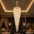 Candelabru Cristal COLLOSEUM, 100xE14, Diametru 100cm, Inaltime Reglabila, Metal si Cristal, Auriu [2]