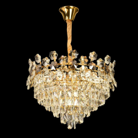 Candelabru Cristal FLORENCE Eleganza 9x E14, Diametru 50cm, Auriu Lucios, Inaltime Reglabila Candelabru Cristal FLORENCE Eleganza 9x E14, Diametru 50cm, Auriu Lucios, Inaltime Reglabila