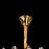 Candelabru Cristal FLORENCE Eleganza 9x E14, Diametru 50cm, Auriu Lucios, Inaltime Reglabila [3]