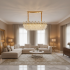 Candelabru Cristal ACE Supremo 10xE14, Dimensiuni 95x35cm , Inaltime 40cm, Auriu Lucios, Inaltime Reglabila, Design Elegant [2]