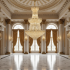 Candelabru Cristal TORRE 59xE14, Diametru 120cm, Inaltime 200cm, Auriu Lucios, Inaltime Reglabila, Design Elegant [2]