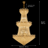 Candelabru Cristal TORRE 59xE14, Diametru 120cm, Inaltime 200cm, Auriu Lucios, Inaltime Reglabila, Design Elegant [4]