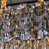Candelabru Cristal AURUM Nobile 9xE14, Diametru 40cm, Inaltime 30cm, Auriu Lucios, Inaltime Reglabila, Design Elegant [4]