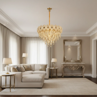 Candelabru Cristal FLEUR Magno 12xE14, Diametru 60cm, Inaltime 45cm, Auriu Lucios, Inaltime Reglabila, Design Elegant Candelabru Cristal FLEUR Magno 12xE14, Diametru 60cm, Inaltime 45cm, Auriu Lucios, Inaltime Reglabila, Design Elegant