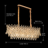 Candelabru Cristal MONARCH Supremo 14xE14, Dimensiune 100x35 cm, Inaltime 38 cm, Auriu Lucios, Inaltime Reglabila, Design Elegant [4]