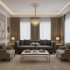 Candelabru Cristal MONARCH Eleganza 3xE14, Diametru 50cm, Inaltime 35cm, Auriu Lucios, Inaltime Reglabila, Design Elegant [3]