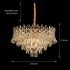 Candelabru Cristal MONARCH Eleganza 3xE14, Diametru 50cm, Inaltime 35cm, Auriu Lucios, Inaltime Reglabila, Design Elegant [4]
