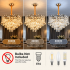 Candelabru Cristal MONARCH Magno 12xE14, Diametru 60cm, Inaltime 40cm, Auriu Lucios, Inaltime Reglabila, Design Elegant [3]