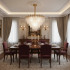 Candelabru Cristal MURANO Magno 12xE14, D60 cm, Auriu, Inaltime Reglabila, Metal si Cristal [3]