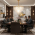 Candelabru Cristal MURANO Regalis 16xE14, D80 cm, Auriu, Inaltime Reglabila, Metal si Cristal [4]