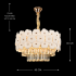 Candelabru Cristal PETAL Nobile 6xE14, D40 cm, Auriu, Inaltime Reglabila, Metal si Cristal [4]