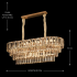 Candelabru Cristal VALMONT Supremo 12xE14, 80x30 cm, Auriu, Inaltime Reglabila, Metal si Cristal [4]