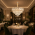 Candelabru Cristal VALMONT Eleganza 8xE14, D50 cm, Auriu, Inaltime Reglabila, Metal si Cristal [2]