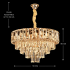 Candelabru Cristal VALMONT Eleganza 8xE14, D50 cm, Auriu, Inaltime Reglabila, Metal si Cristal [4]