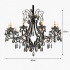 Candelabru Cristal BARO Supremo, Φ92cm, 10xE14, Inaltime Reglabila, Metal si Cristal, Negru [4]