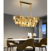 Candelabru Cristal VENARIA 12x E14, 80cm, Auriu Lucios, Inaltime Reglabila