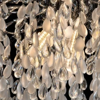 Candelabru Cristal WILLOW, 5x E14, Diametru 50cm, Crom