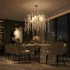 Candelabru Cristal WILLOW, 5x E14, Diametru 50cm, Crom [4]