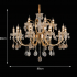 Candelabru Cristal PSE Supremo, 12xE14, D88cm, Inaltime Reglabila, Metal si Cristal, Auriu [3]