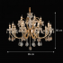 Candelabru Cristal PSE Supremo, 15xE14, D95cm, Inaltime Reglabila, Metal si Cristal, Auriu [4]