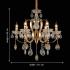 Candelabru Cristal PSE Magno, 6xE14, D61cm, Inaltime Reglabila, Metal si Cristal, Auriu [4]