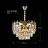 Candelabru Cristal Alfred 3 x E14 Auriu [4]