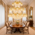 Candelabru Cristal , 61xE14, Diametru 150cm, Inaltime 200cm, Auriu Lucios, Inaltime Reglabila, Design Elegant [3]